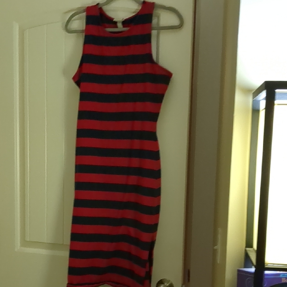 Striped Sleeveless Dress